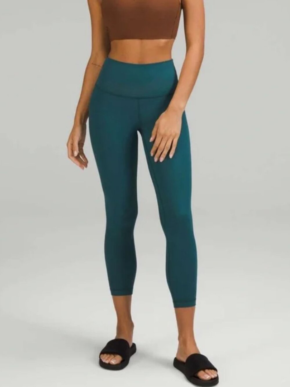 lululemon Align Ribbed HR Pant 28'' Size 12 Color Green Jasper